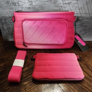 NWT Think Royln Pink Ombre Quilted Large Crossbody
